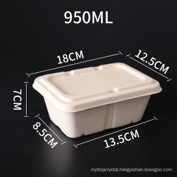 Wholesale Disposable Biodegradable Eco Sugarcane Bagasse Paper Fast Food Packaging